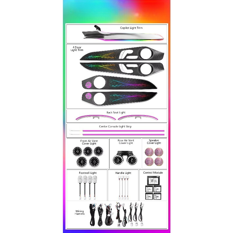 Dynamic Trim Panel LED Ambient - Lighting Interior Decor 리뷰 및 가격