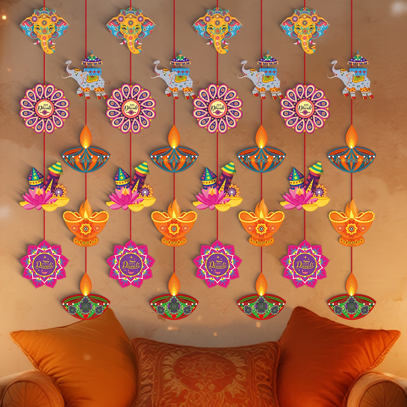 Happy Diwali Hanging Decoratio - Lighting Decoration For Diwali 리뷰 및 가격