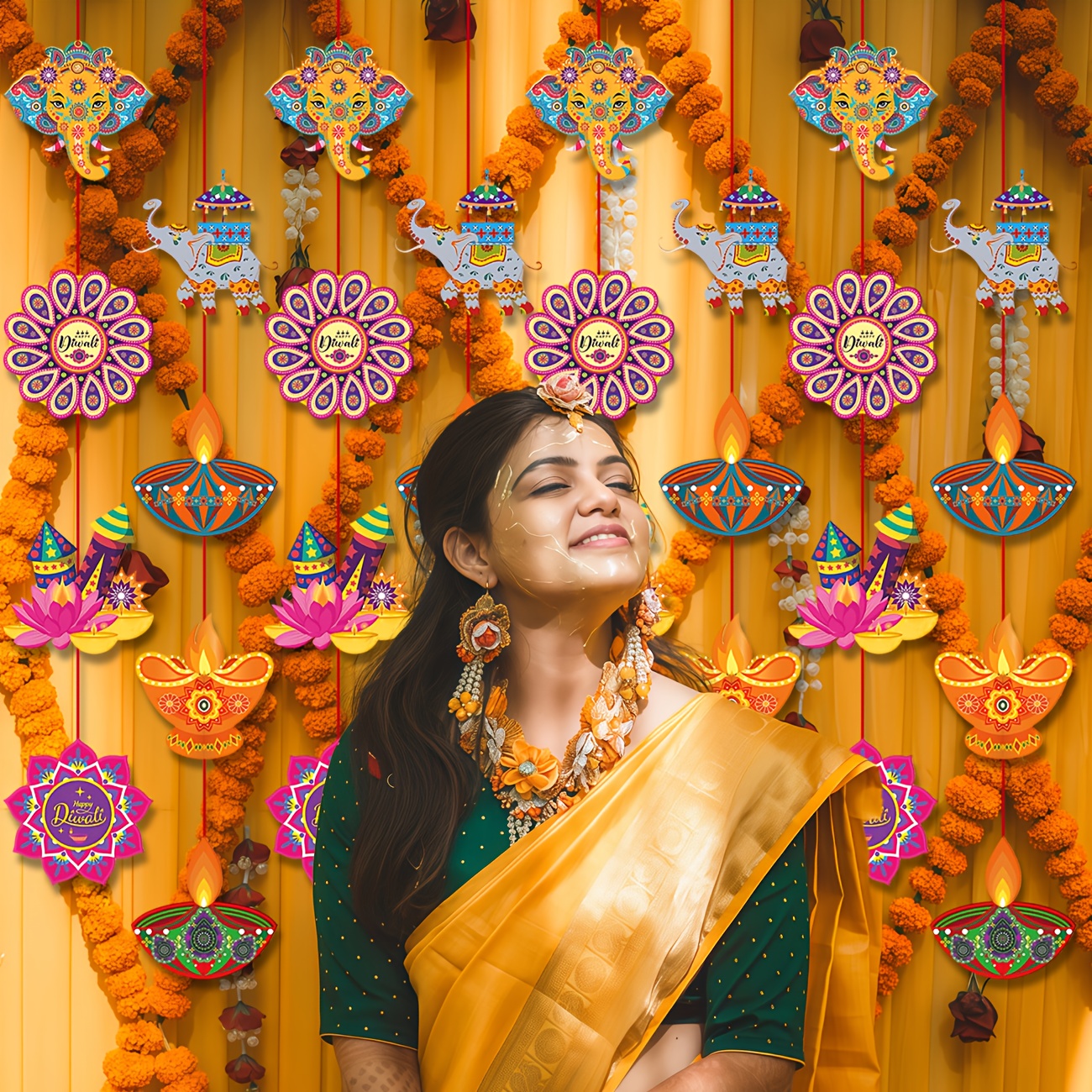 Happy Diwali Hanging Decoratio - Lighting Decoration For Diwali 리뷰 및 가격