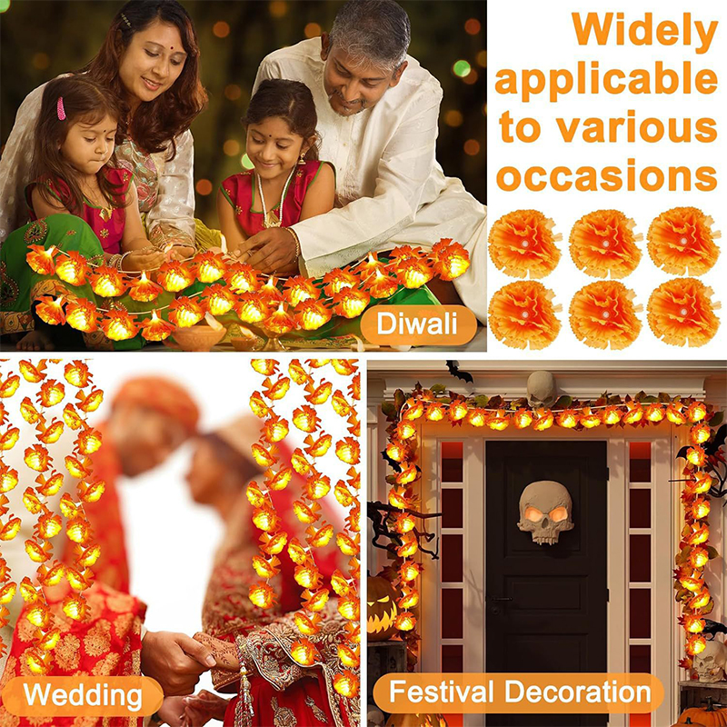 Mexican Marigold Artificial Fl - Lighting Decoration For Diwali 리뷰 및 가격
