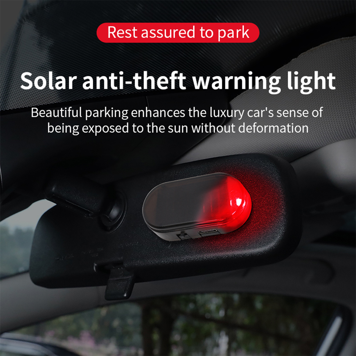 Car Mini LED Solar Warning Lig - Lighting Interior Decor 리뷰 및 가격