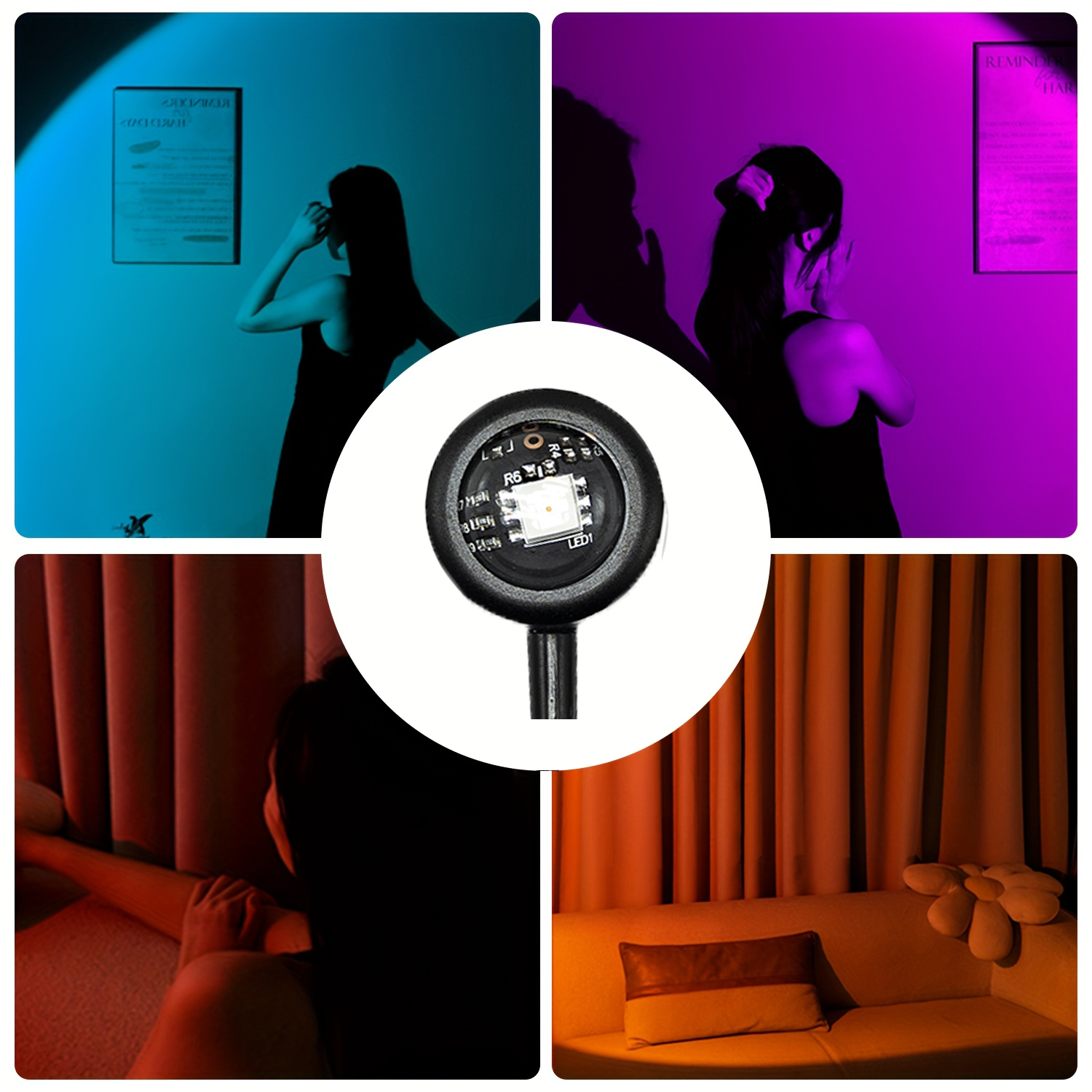 Colorful LED sunset ambient li - Colour Changing Bulb 리뷰 및 가격