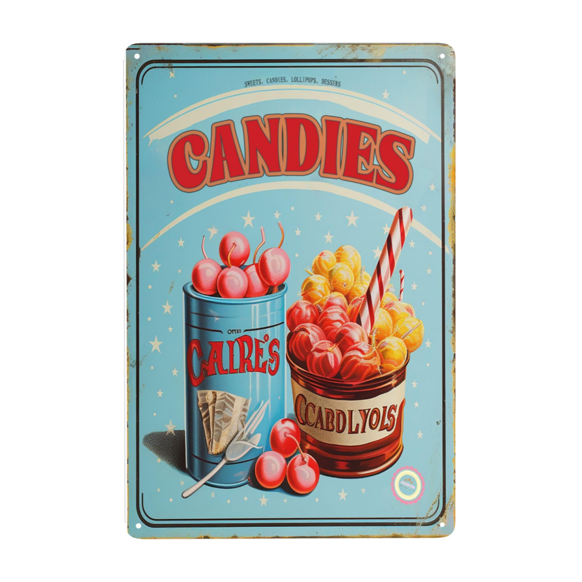 Decor ;; Candies Tin Signs,Lig - Lighting Metal Wall Decor 리뷰 및 가격