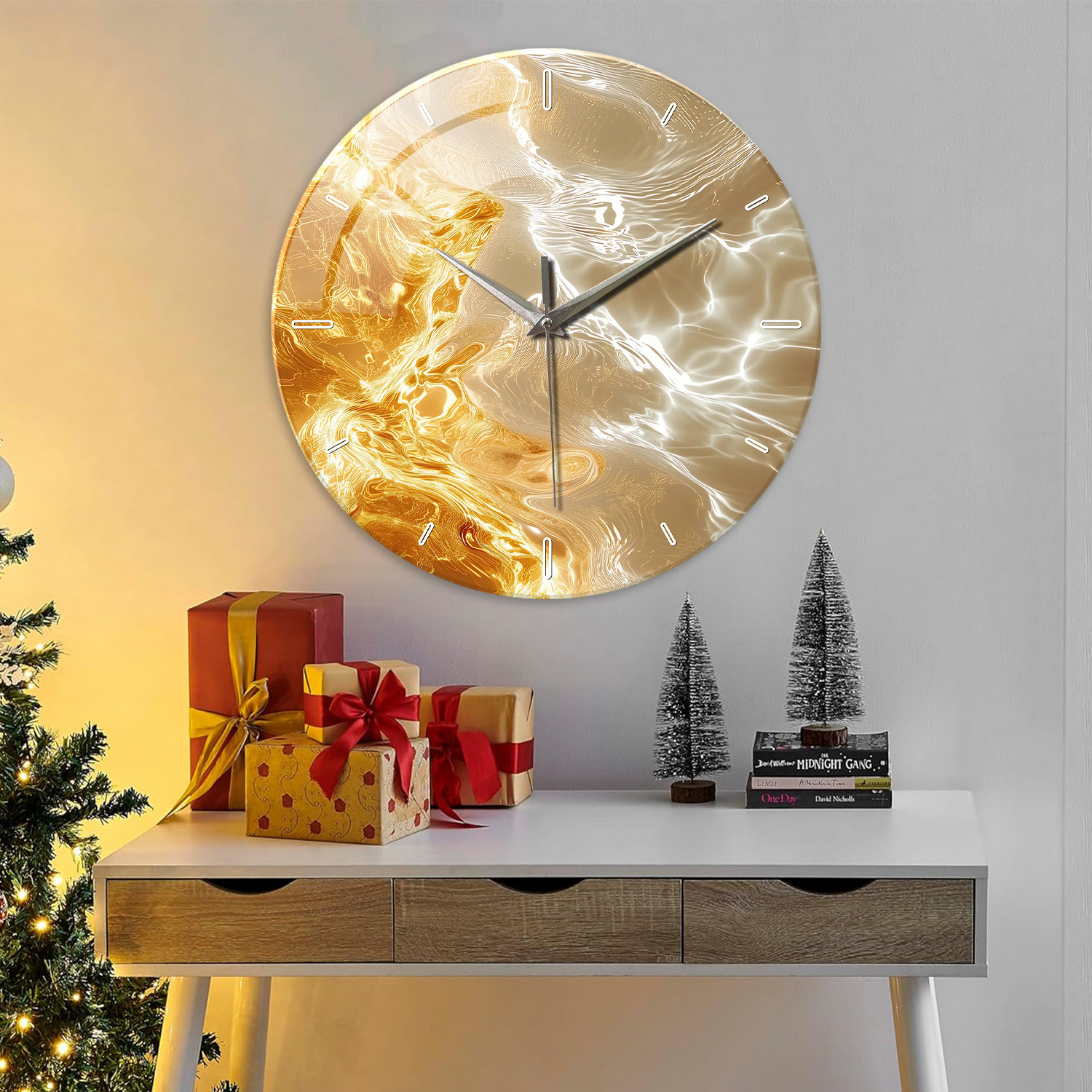 1pc glass wall clock, modern l - Lighting Home Decor Wall Clocks 리뷰 및 가격