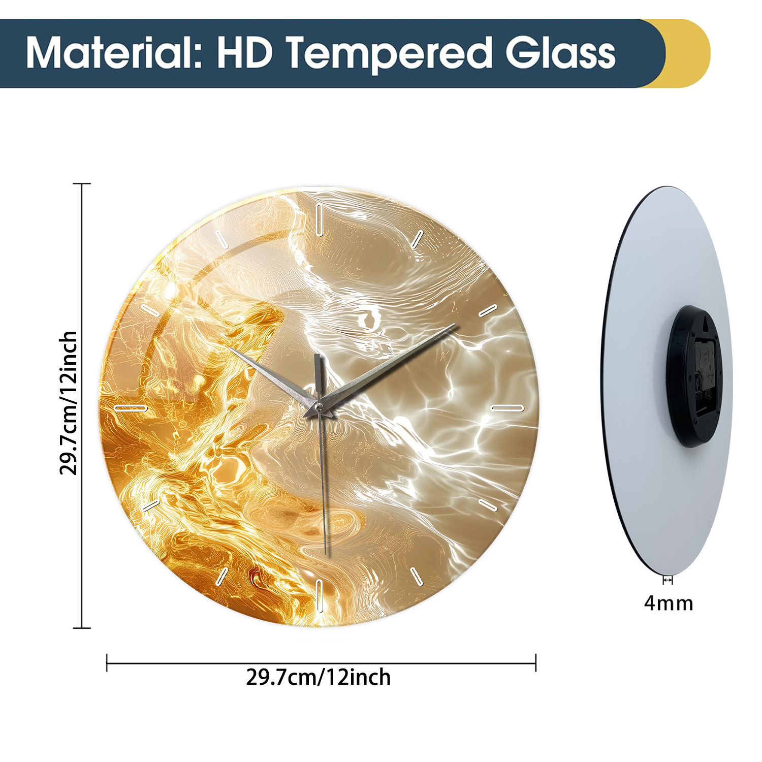 1pc glass wall clock, modern l - Lighting Home Decor Wall Clocks 리뷰 및 가격