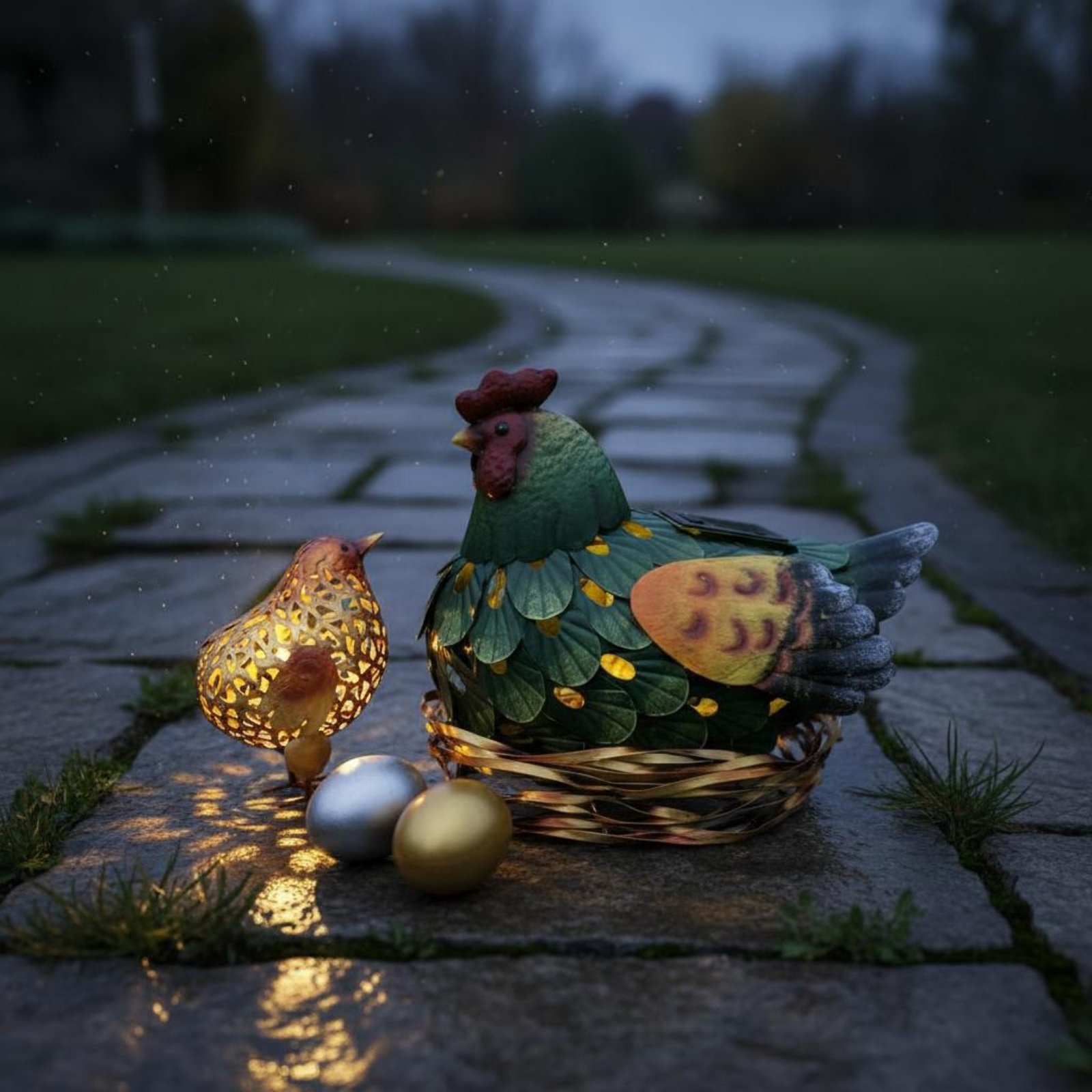 Solar Lantern Chicken Statue O - Yard Lighting Decor 리뷰 및 가격