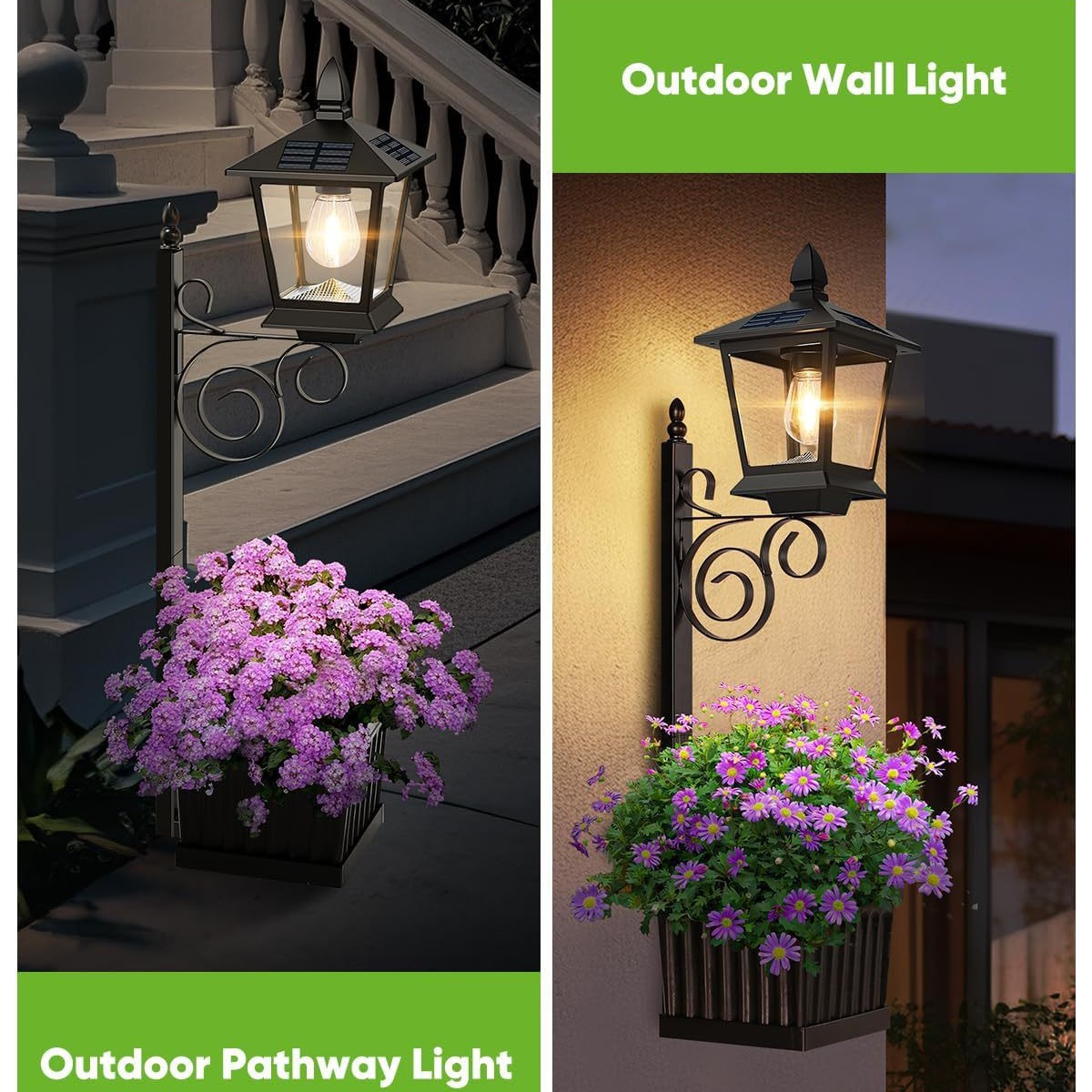 2 in 1 Solar Planter Lamp Wate - Wall Decor Lighting 리뷰 및 가격