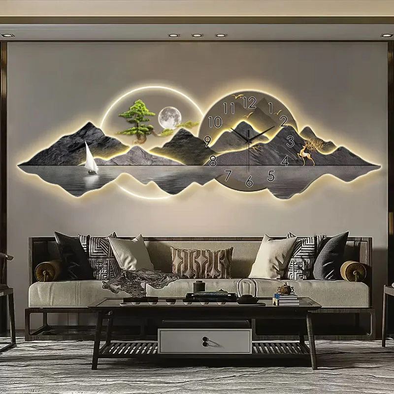 Modern Chinese Painting with C - Lighting Home Decor Wall Clocks 리뷰 및 가격