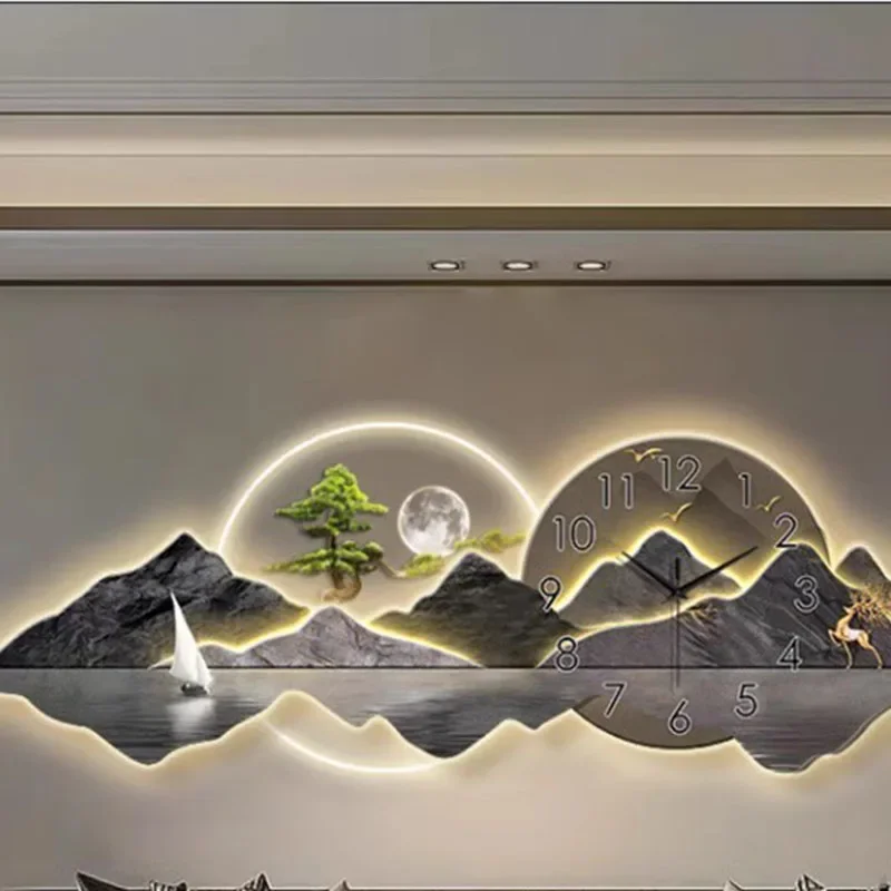 Modern Chinese Painting with C - Lighting Home Decor Wall Clocks 리뷰 및 가격