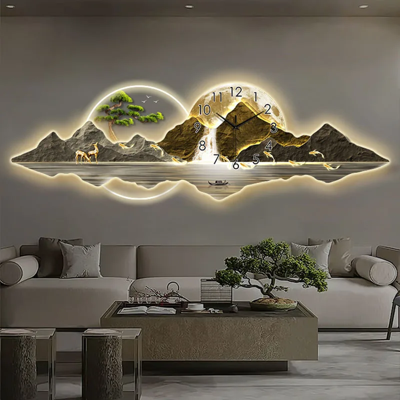 Modern Chinese Painting with C - Lighting Home Decor Wall Clocks 리뷰 및 가격