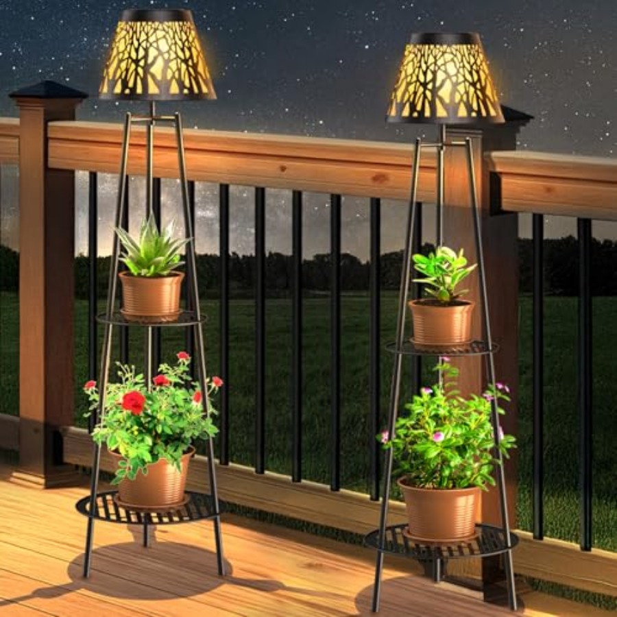 2 Pack Outdoor Solar Floor Lam - Decor Lighting Floor Lamps 리뷰 및 가격