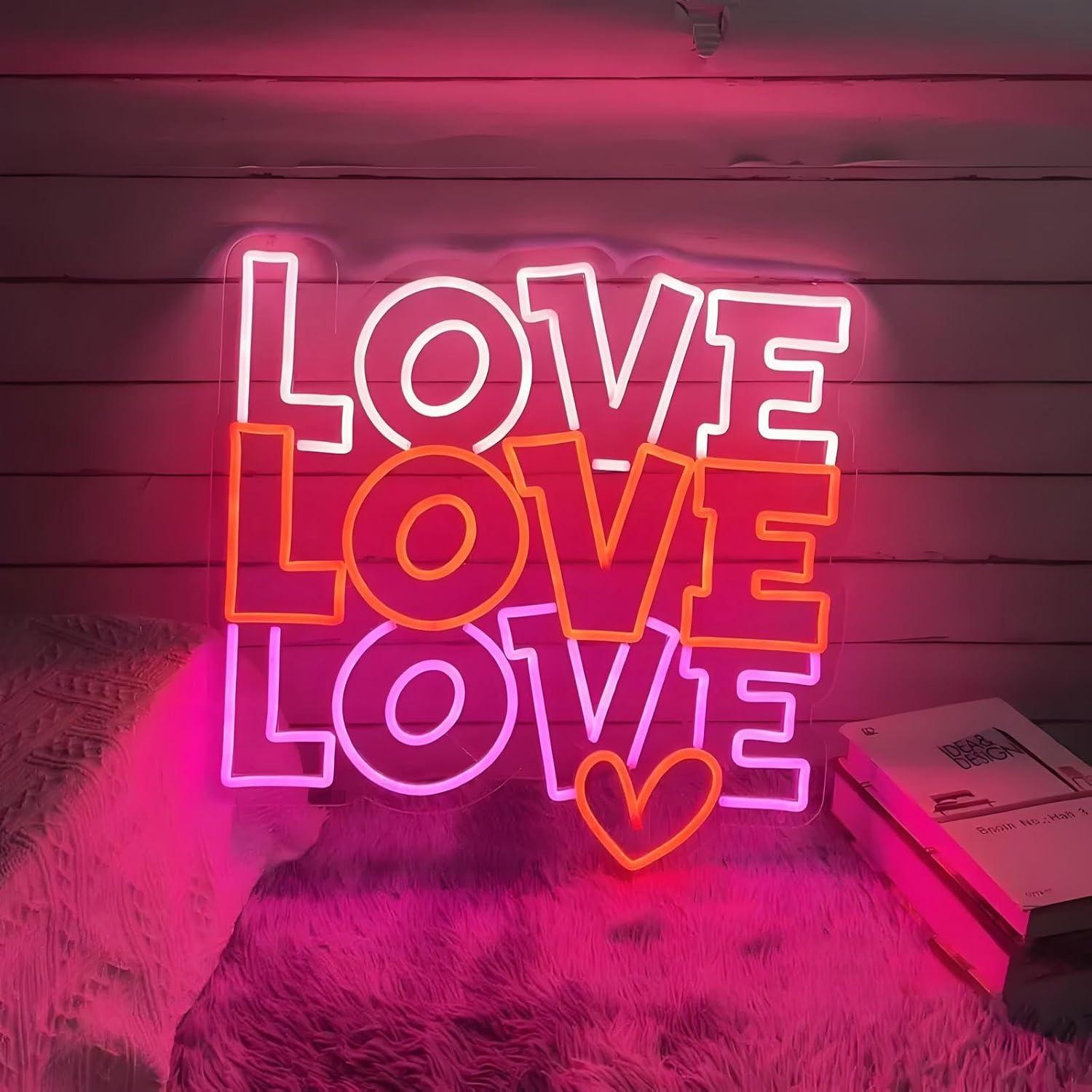 Love Neon Sign USB Dimmable LE - Wall Decor Lighting 리뷰 및 가격