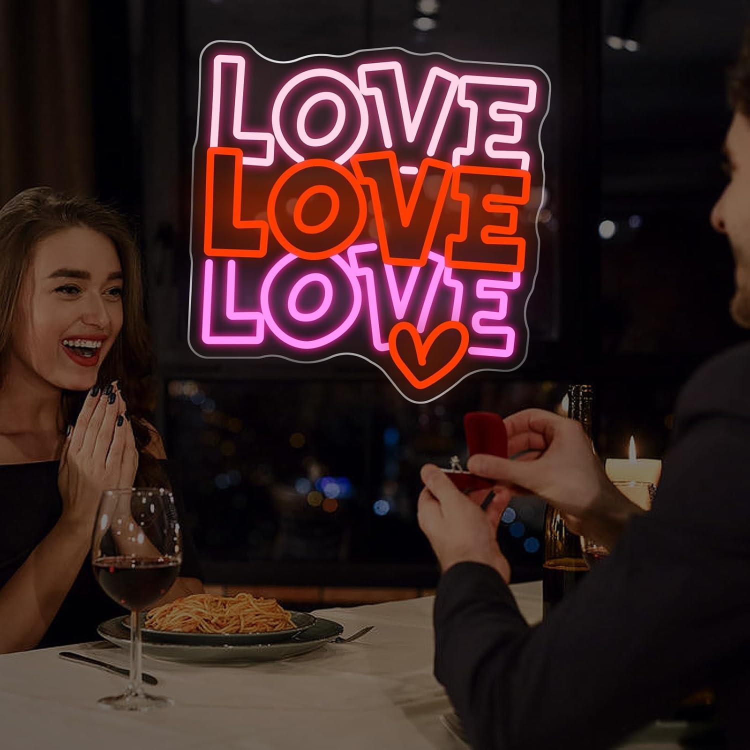 Love Neon Sign USB Dimmable LE - Wall Decor Lighting 리뷰 및 가격