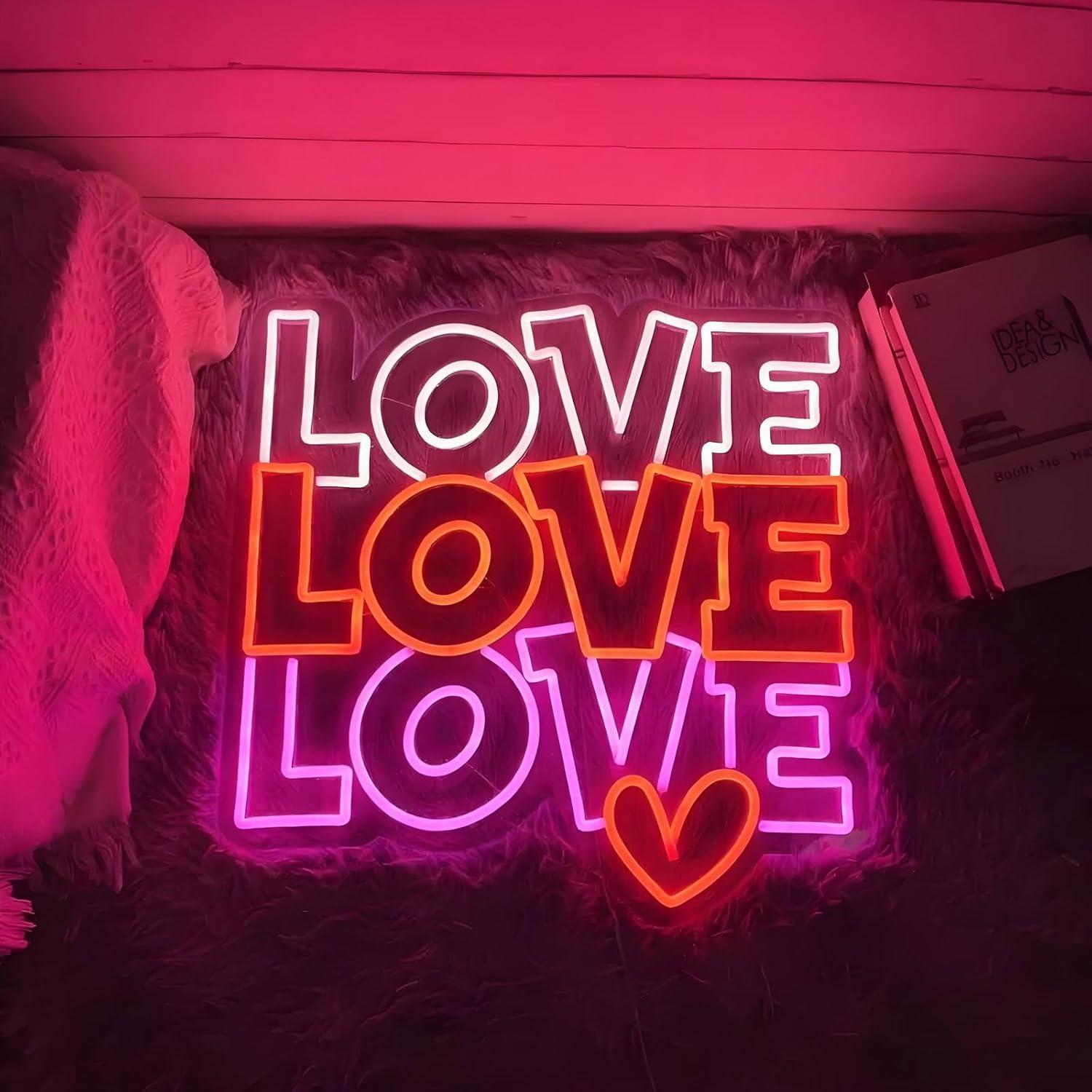 Love Neon Sign USB Dimmable LE - Wall Decor Lighting 리뷰 및 가격