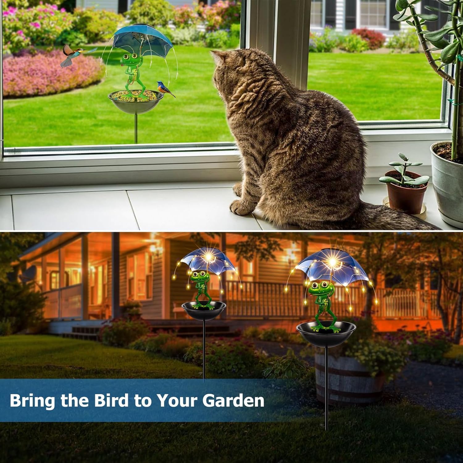 Solar Bird Feeder Metal Outdoo - Outdoor Lighting Decor Ideas 리뷰 및 가격