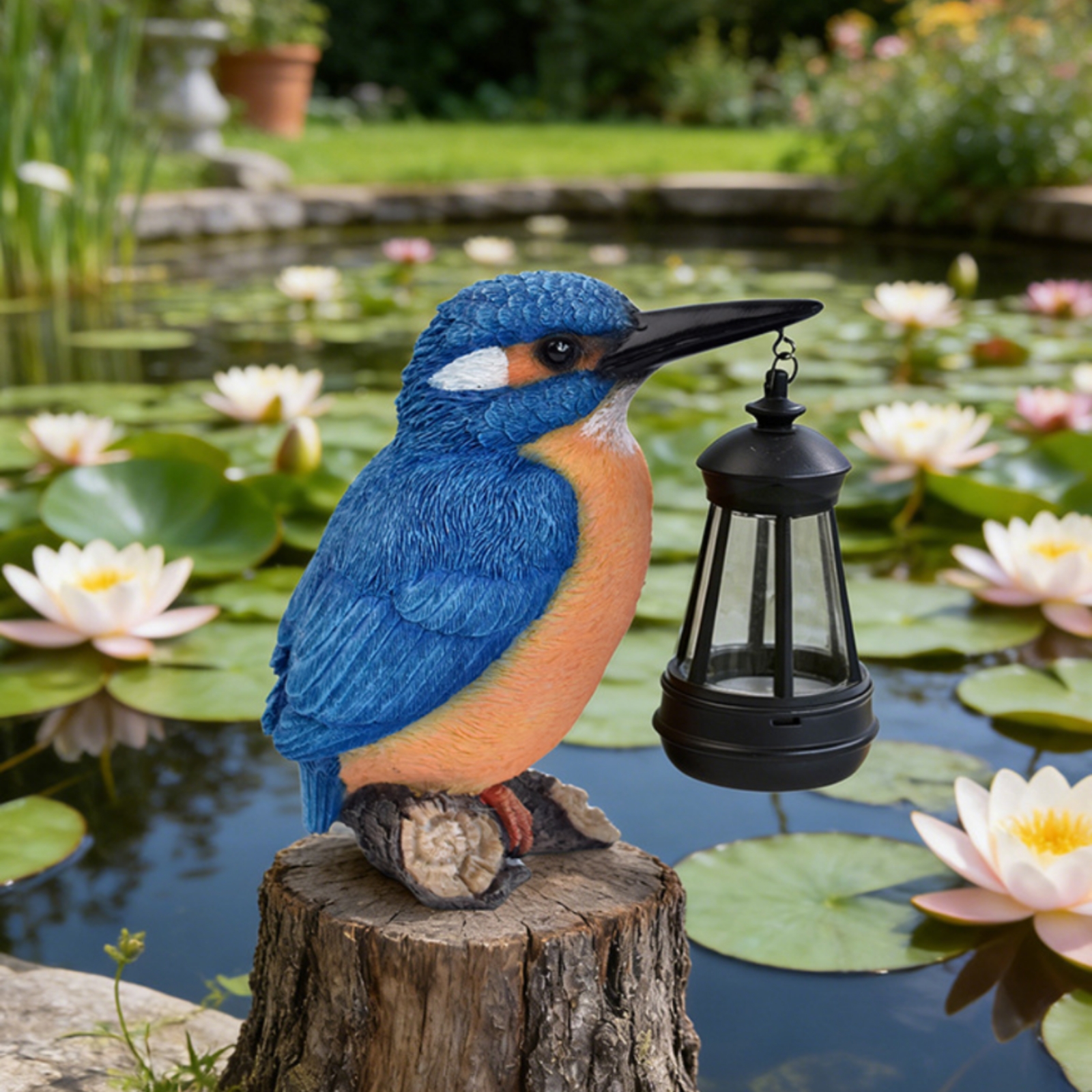 Solar Kingfisher Statue Resin  - Yard Lighting Decor 리뷰 및 가격