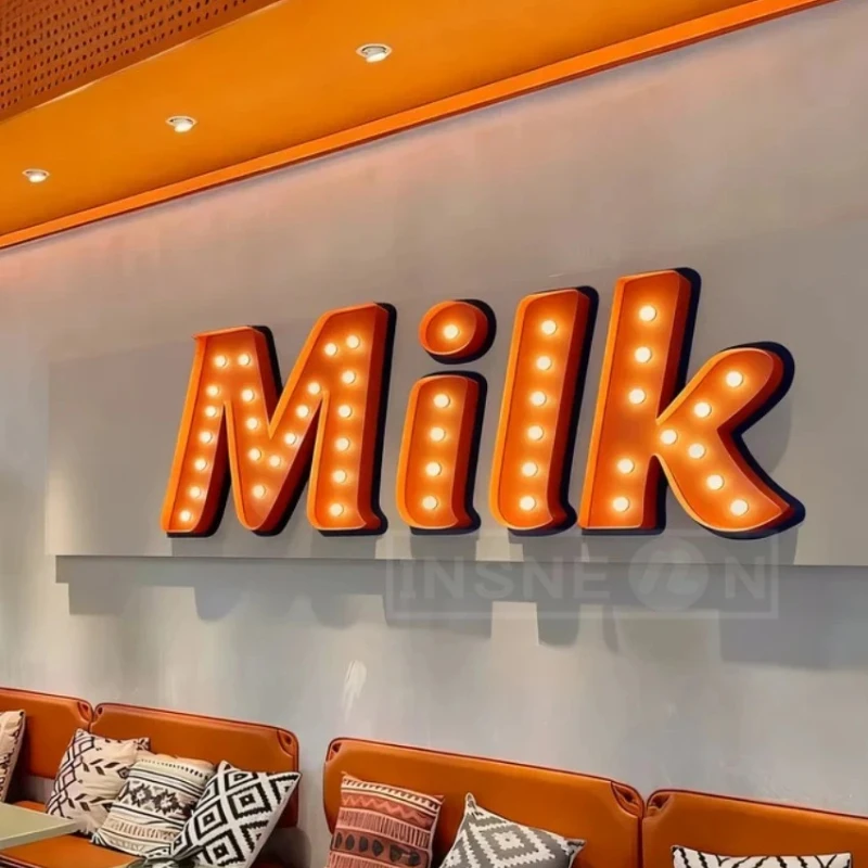 Custom Bulb Letters Metal Ligh - Lighting Metal Wall Decor 리뷰 및 가격