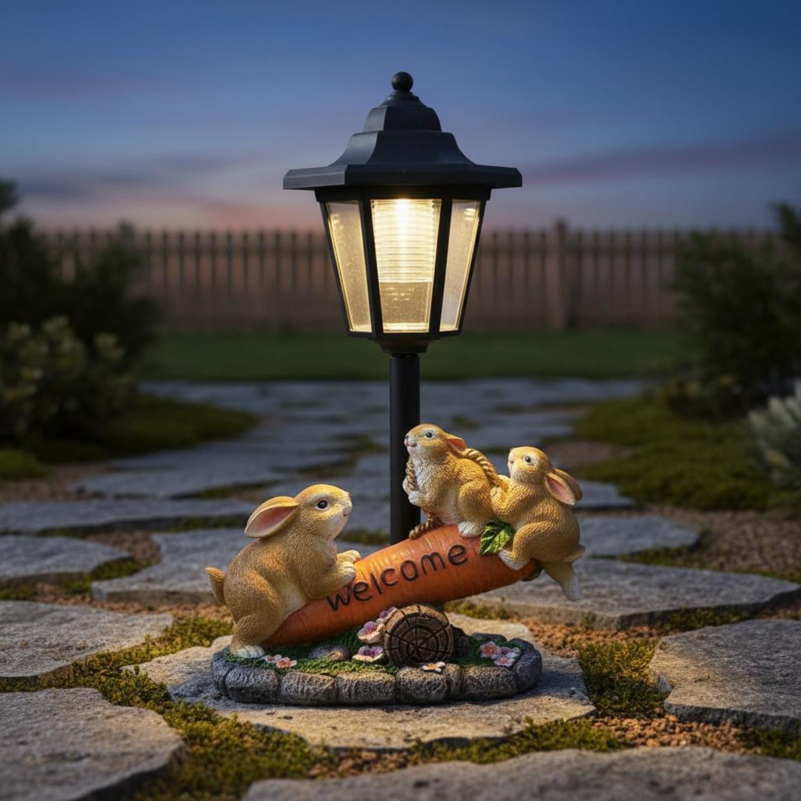 Solar Rabbit Statue Decorative - Yard Lighting Decor 리뷰 및 가격