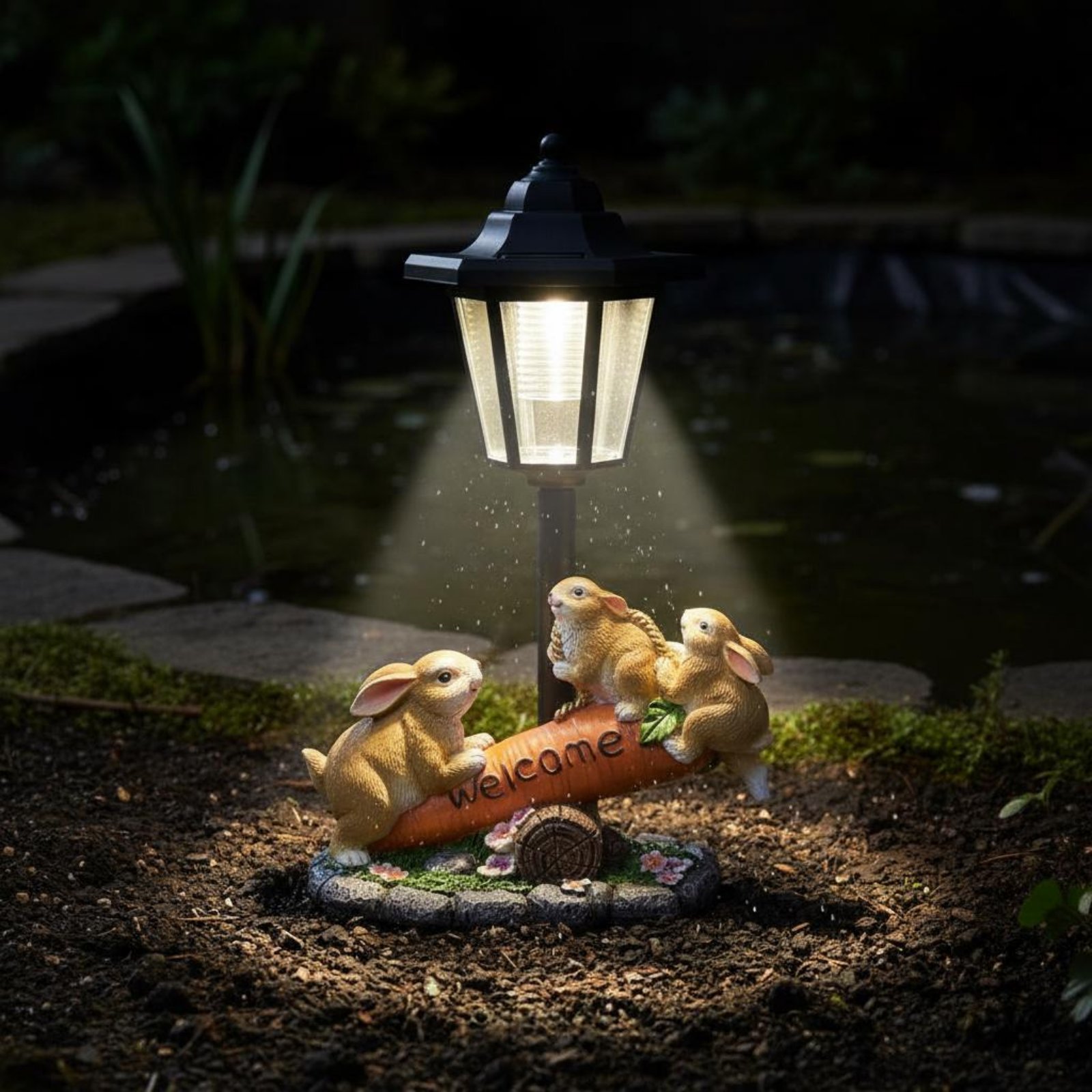 Solar Rabbit Statue Decorative - Yard Lighting Decor 리뷰 및 가격