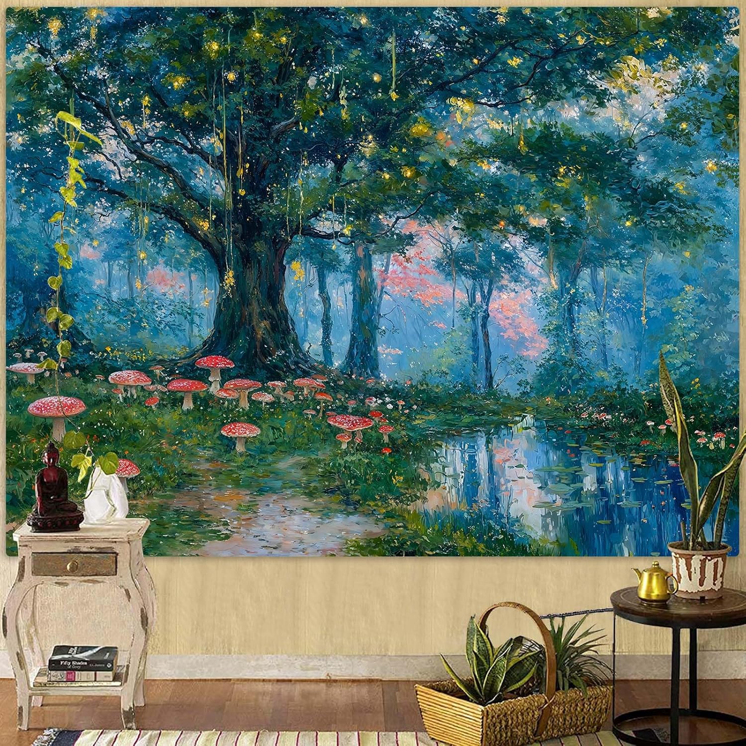 Enchanted Forest Tapestry, Mag - Wall Decor Lighting Tree 리뷰 및 가격