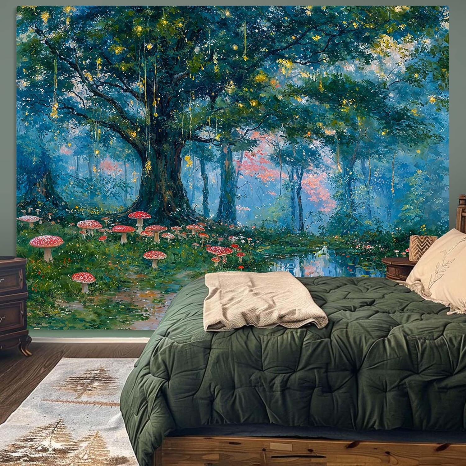 Enchanted Forest Tapestry, Mag - Wall Decor Lighting Tree 리뷰 및 가격