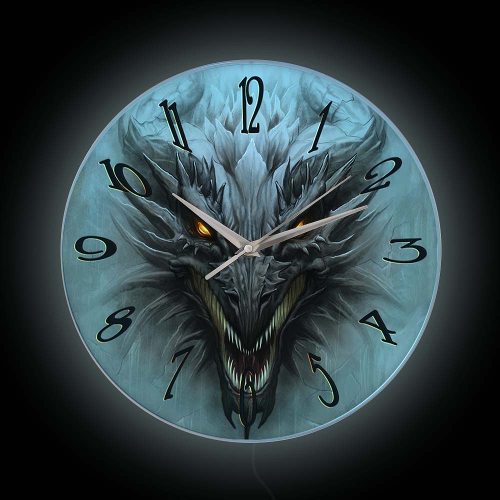 Gothic Evil Dragon Head Lumino - Lighting Home Decor Wall Clocks 리뷰 및 가격