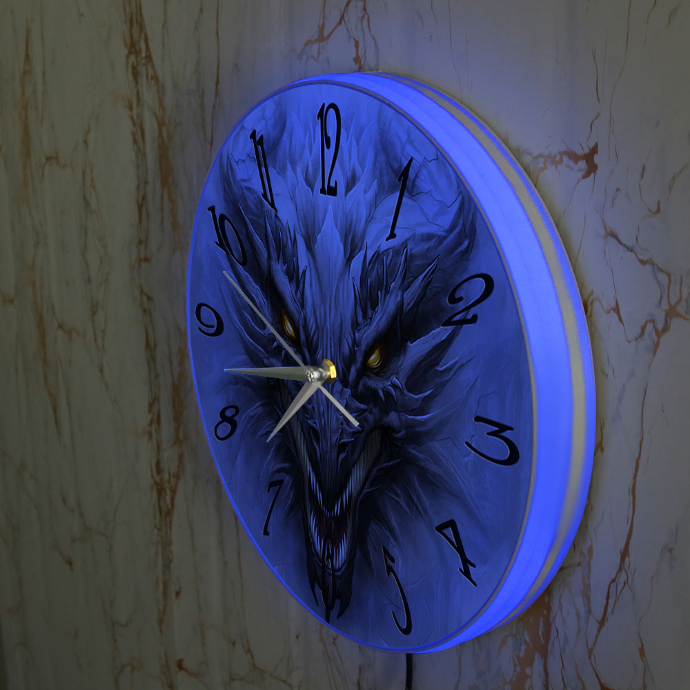 Gothic Evil Dragon Head Lumino - Lighting Home Decor Wall Clocks 리뷰 및 가격