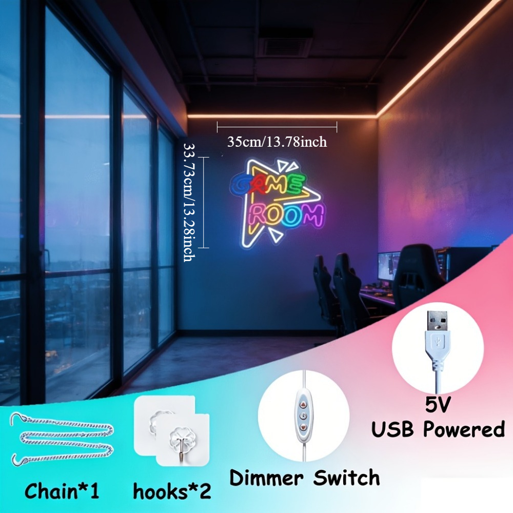GAME ROOM LED Neon Sign Dimmab - Outdoor Lighting Decor Ideas 리뷰 및 가격