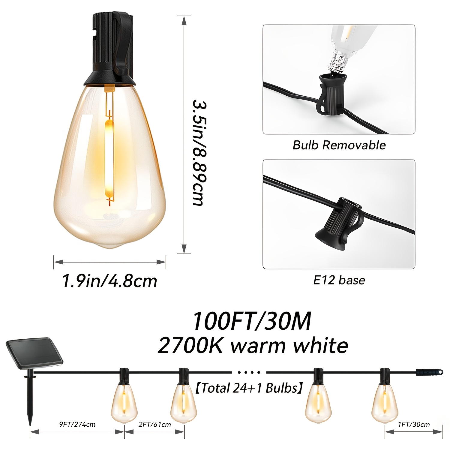 Solar Lights Outdoor, 100ft Pa - Yard Lighting Decor 리뷰 및 가격
