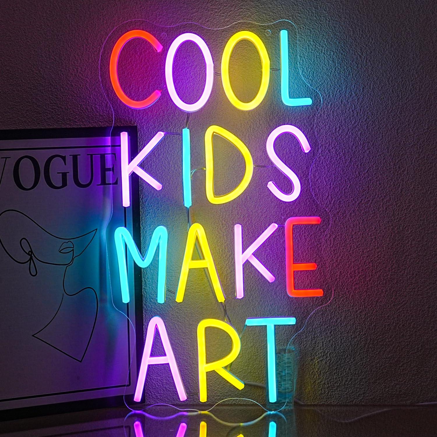 Cool Kids Make Art Neon Sign U - Wall Decor Lighting 리뷰 및 가격