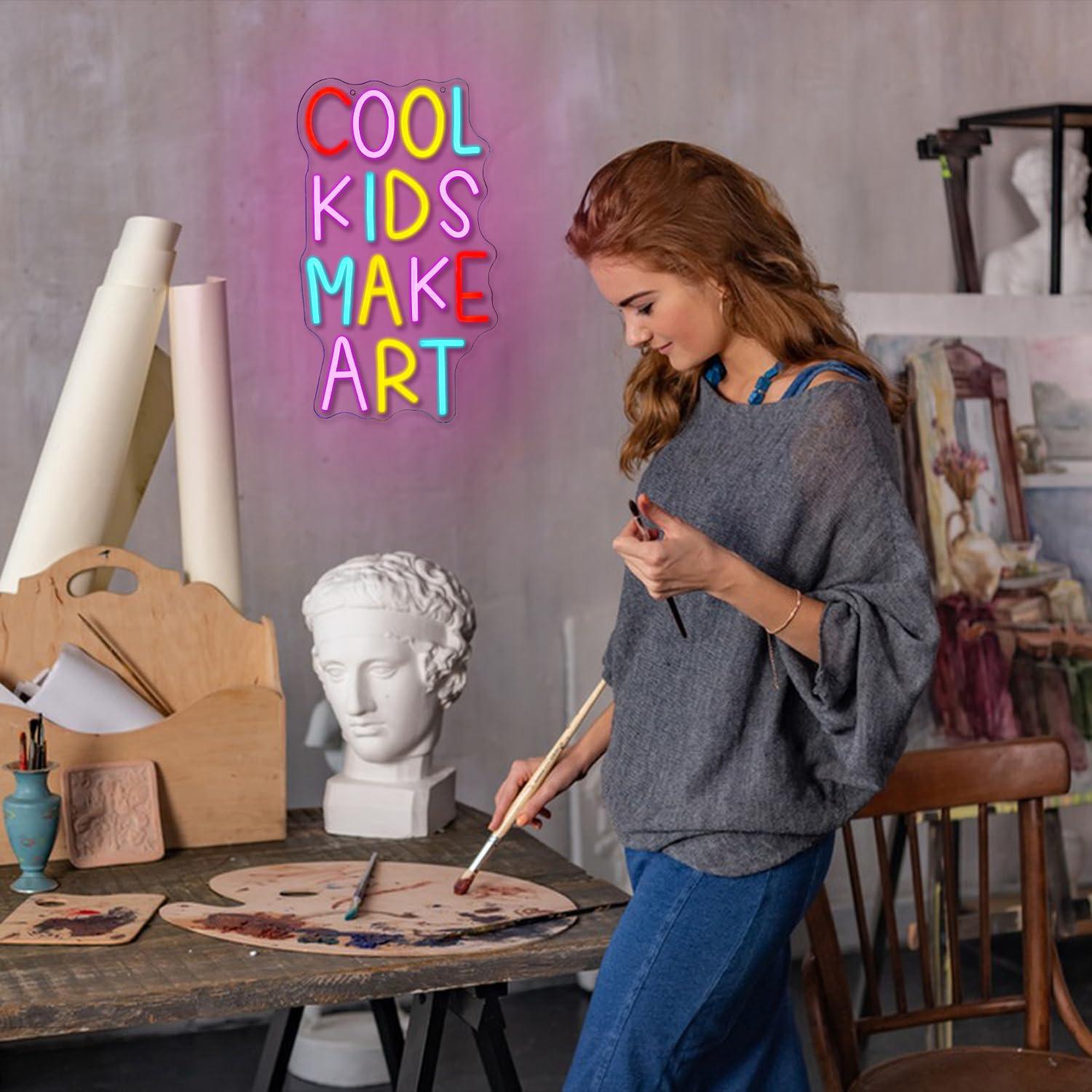 Cool Kids Make Art Neon Sign U - Wall Decor Lighting 리뷰 및 가격