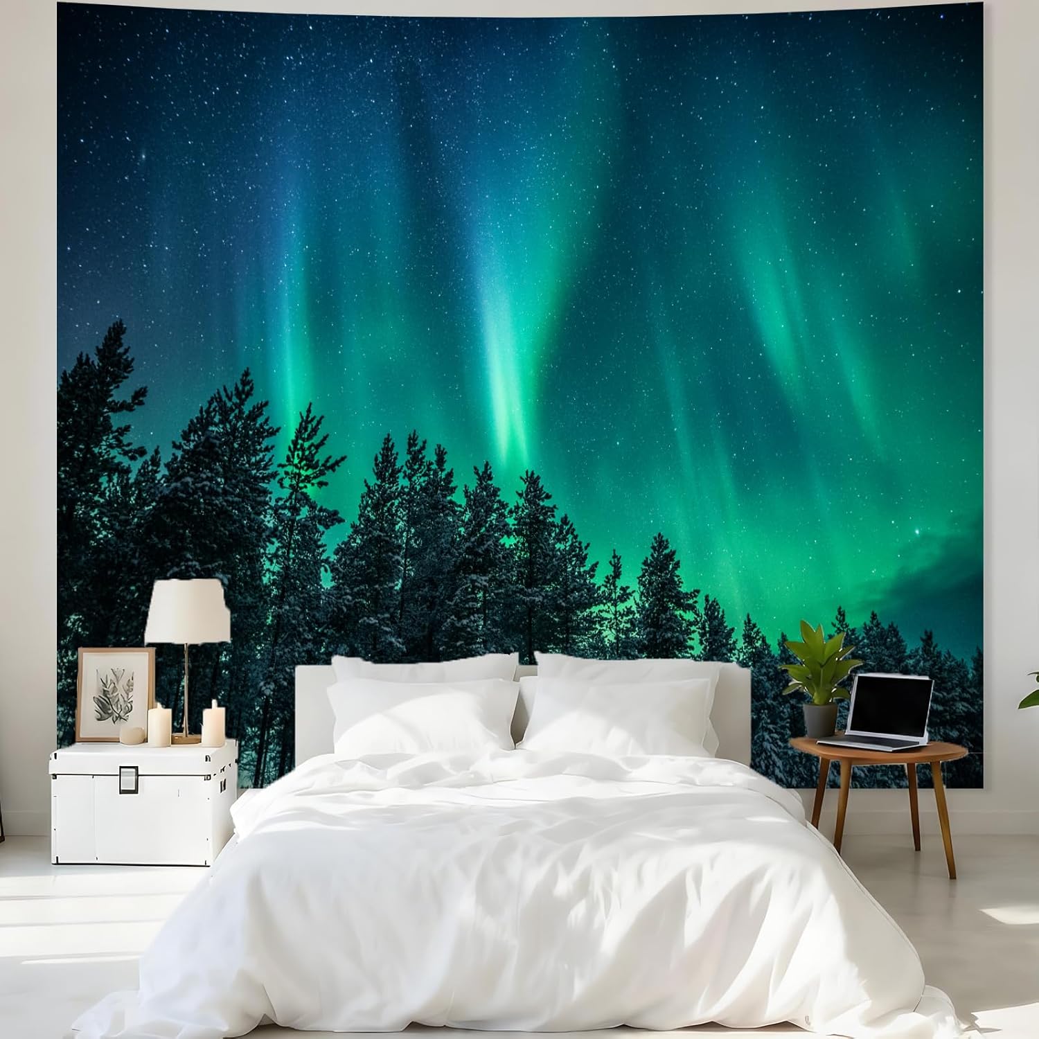 Large Northern Lights Tapestry - Wall Decor Lighting Tree 리뷰 및 가격