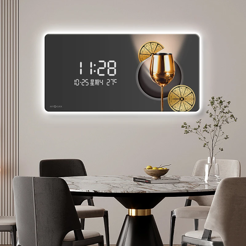 Home Decor LED Ambient Light W - Lighting Home Decor Wall Clocks 리뷰 및 가격