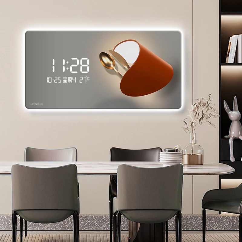 Home Decor LED Ambient Light W - Lighting Home Decor Wall Clocks 리뷰 및 가격