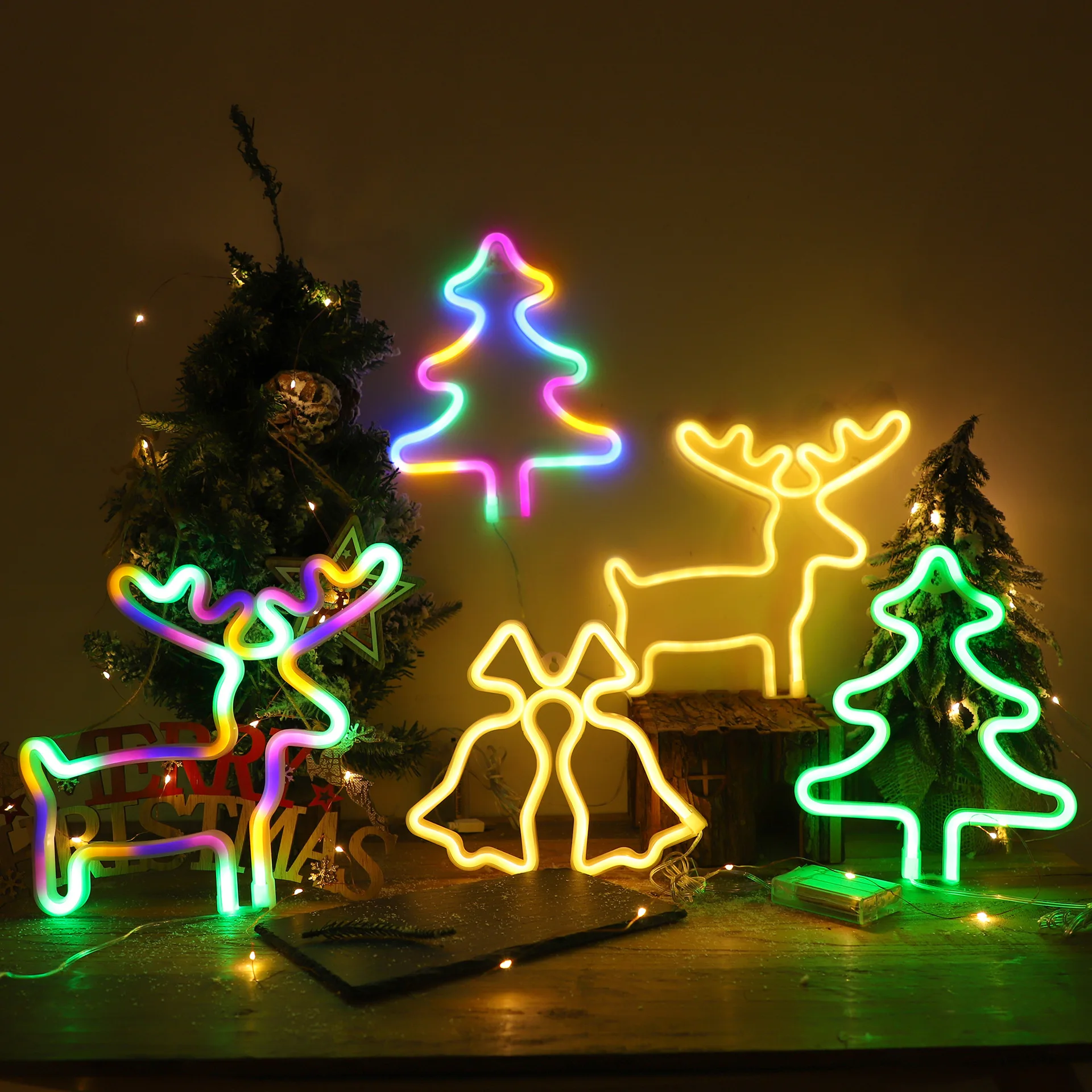 LED Christmas Socks Neon Sign  - Wall Decor Lighting Tree 리뷰 및 가격