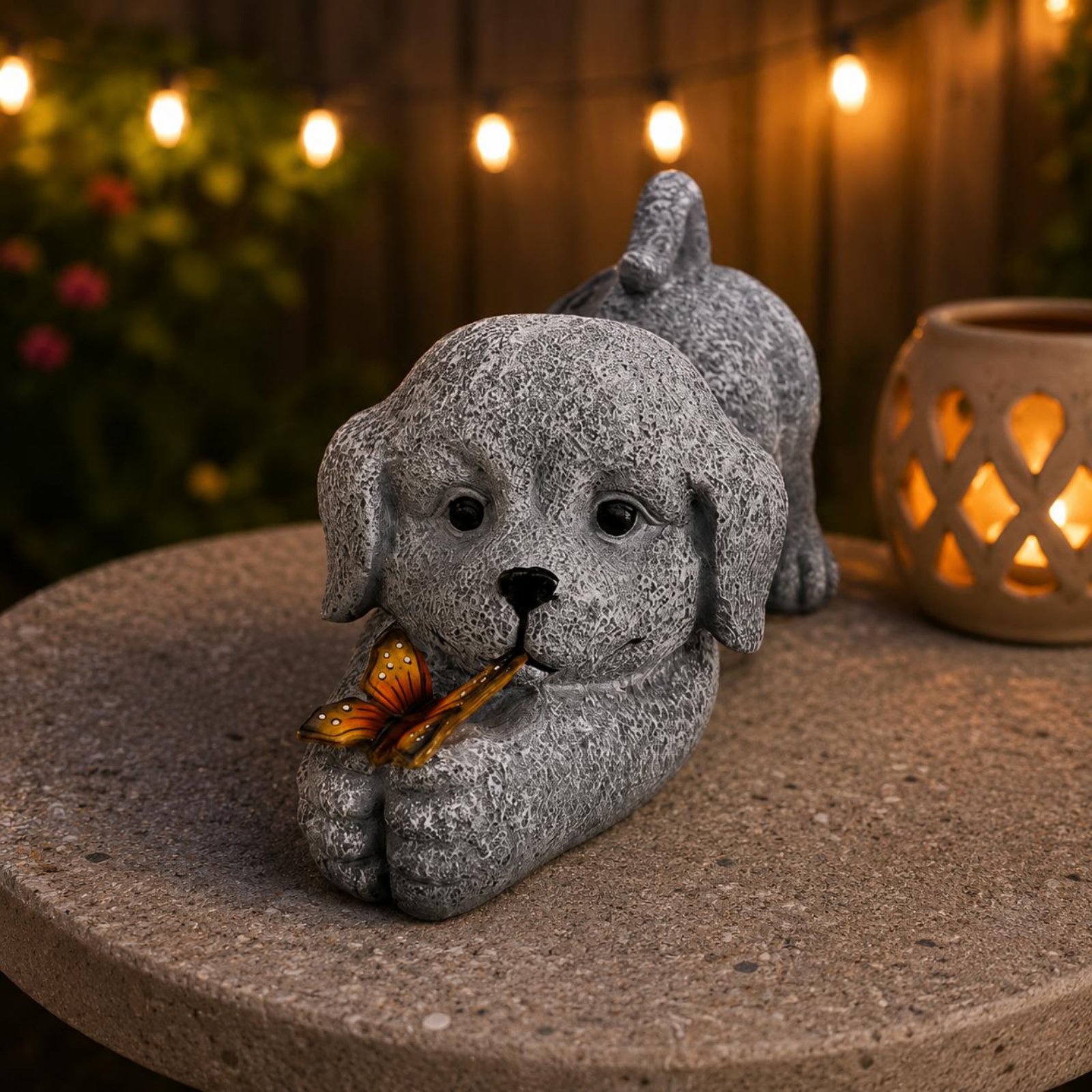 Solar Dog Statue Resin Craft S - Yard Lighting Decor 리뷰 및 가격