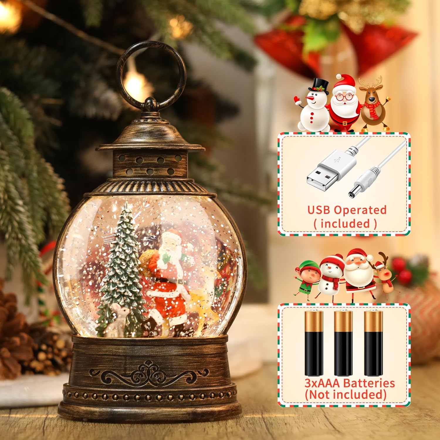 Christmas Snow Globe Lantern w - Lighting Home Decor Products 리뷰 및 가격
