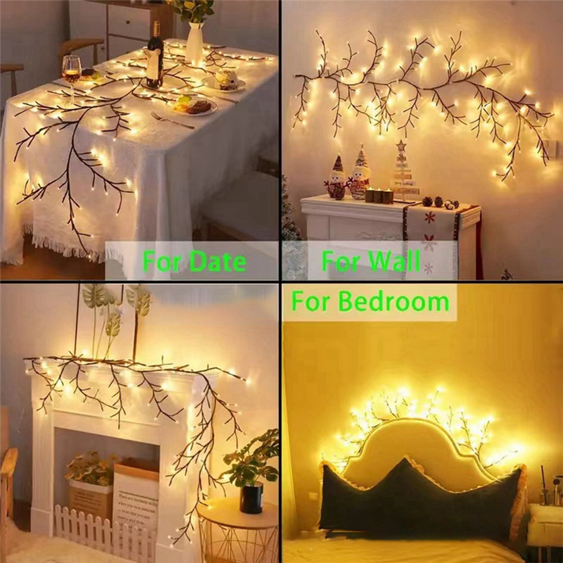 ABMO 72LEDS Bendable Willow Ra - Wall Decor Lighting Tree 리뷰 및 가격