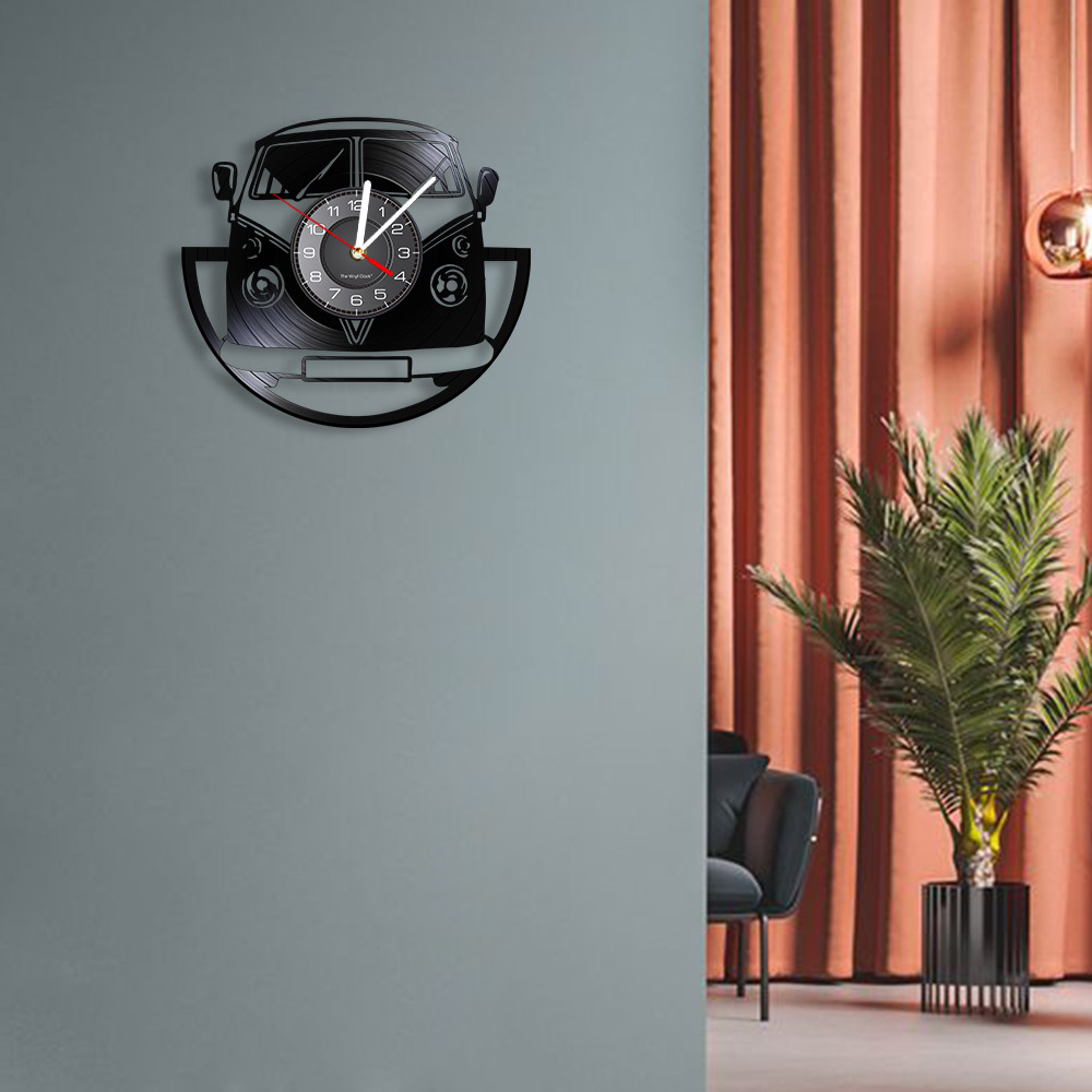 Minibus Vintage Vinyl Record W - Lighting Home Decor Wall Clocks 리뷰 및 가격