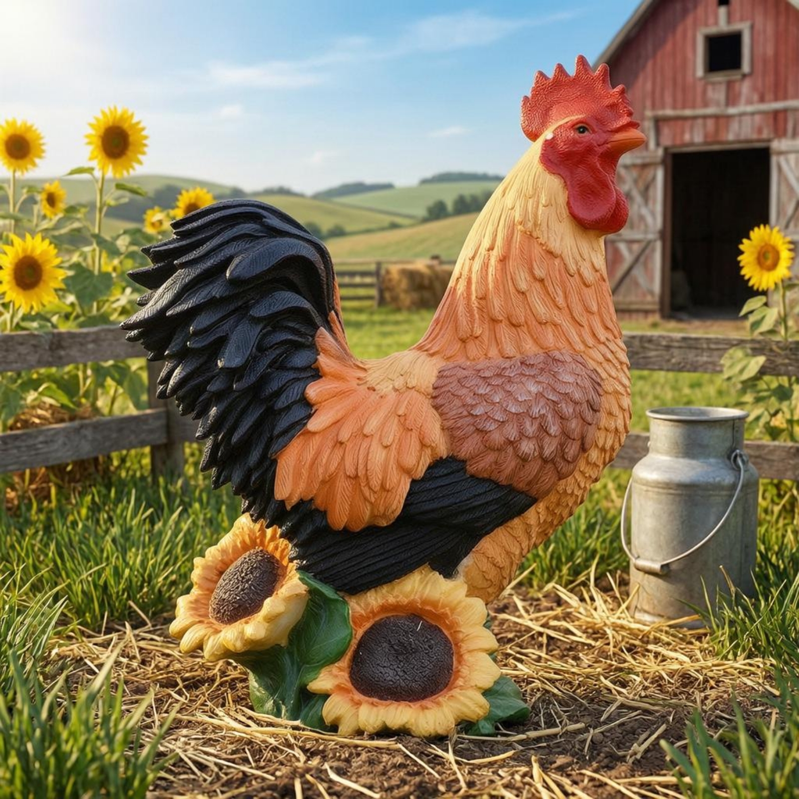 Solar Chicken Garden Sculpture - Outdoor Lighting Decor Ideas 리뷰 및 가격